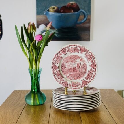 סט צלחות ורוד אנגליה wedgwood