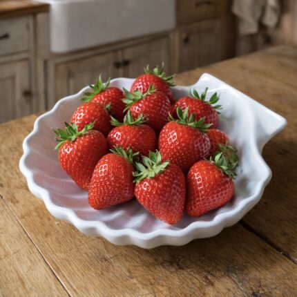 סט צדפות לאירוח לבנות פורצלן צרפת