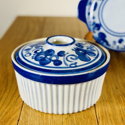 קרמיקה ישראלית לפיד ערבסק כלי עם מכסה