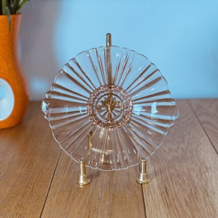 צלחת הגשה צרפתית ורודה