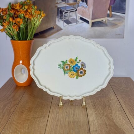 מגש מצויר  וינטג׳ מפלסטיק