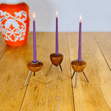 שלישית פמוטים על רגל עץ טיק דנמרק